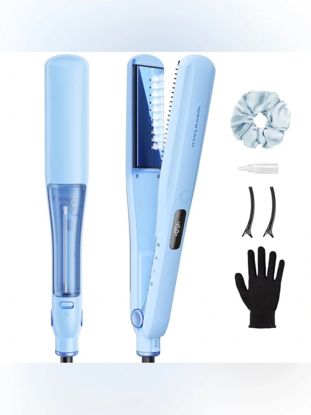 Wavytalk Steam Hair Straightener Steam-Powered Nano Titanium Flat Iron